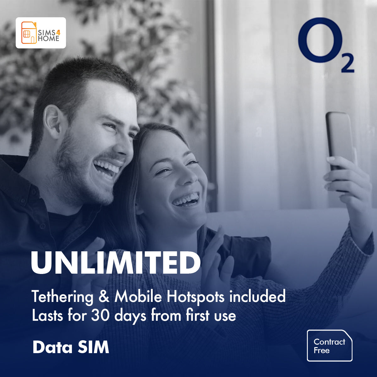 O2 Data Sim Card Preloaded with UNLIMITED 4G/5G Data – Sims4Home